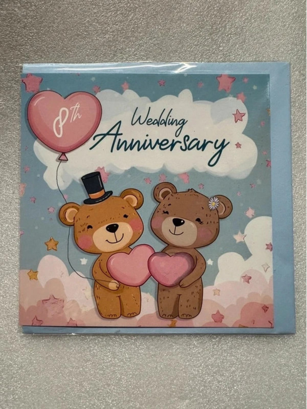 8th Wedding Anniversary Card